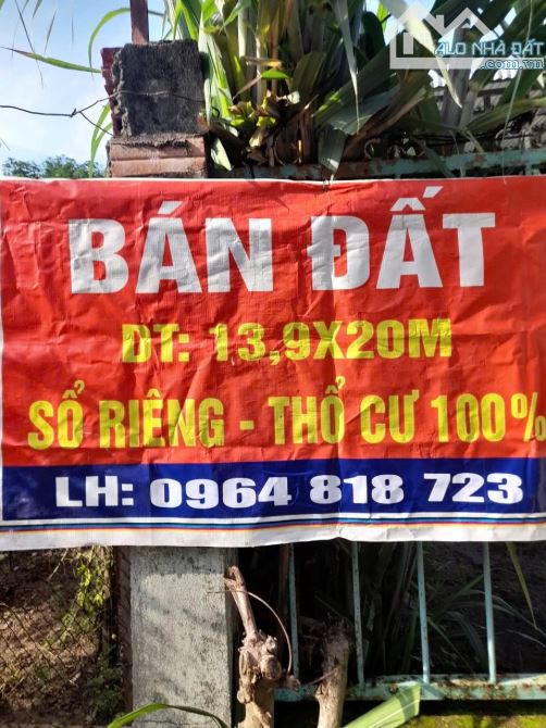 Bán đất thổ cư 100% ngang 13.9 m x 20 m - 1