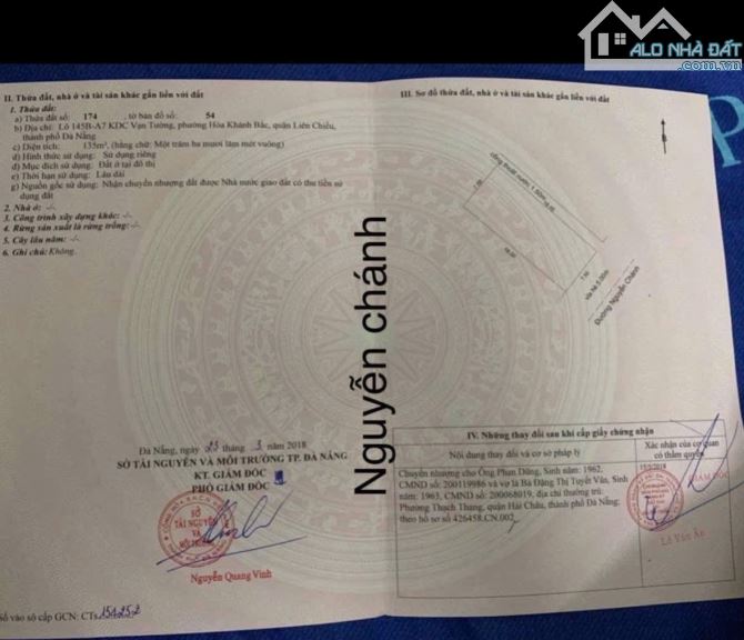 Bán đất đường 10m5 Nguyễn Chánh, dt:135m2 ngang 7,5m, thông biển NTT - 2