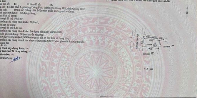 Chính chủ gửi bán lô đất đẹp hai mặt tiền đường Bà Triệu - 2