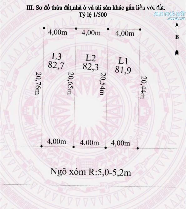 BÁN LÔ THÔN 1 THIÊN HƯƠNG, THỦY NGUYÊN, HẢI PHÒNG đường 5m giá chỉ 2 tỷ. - 2