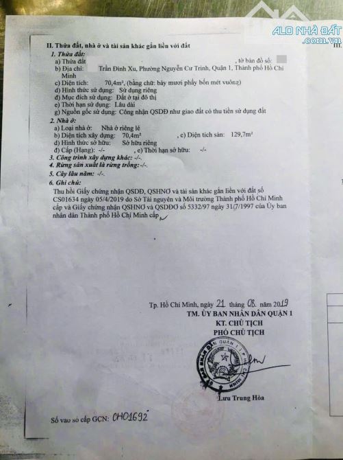BÁN NHÀ MẶT TIỀN TRẦN ĐÌNH XU 3,8X20 NGAY NGUYỄN CƯ TRINH- HOTEl 5* PULLMAN CHỈ 27,9TỶ - 2