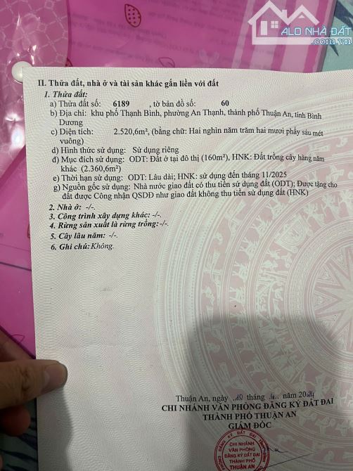 Lô Đất thuộc khu phố Thanh Bình, P. Thuận AN, Bình Dương - 2