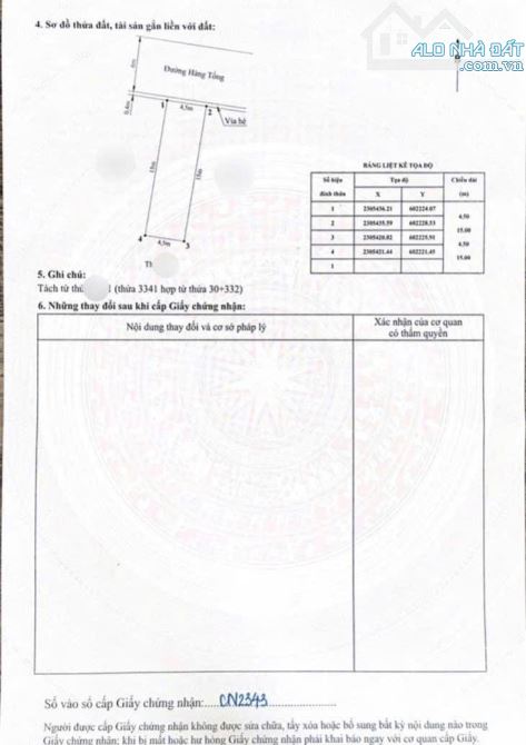 Chính chủ gửi bán Đất mặt đường Hàng Tổng, Đằng Hải - 2