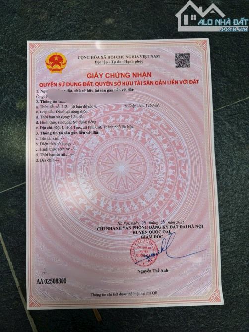 Chính chủ gửi bán 2 lô đất đẹp tại Thôn 3 Hoà Thạch đơn giá dưới 20tr/m2 - 2