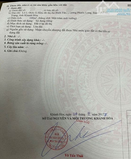 Hiếm! Lô đất sổ đỏ 100m mặt5m hướng TN KĐT An Bình Tân đối diện SUNGROUP GIÁ 6,5 tỷ - 3