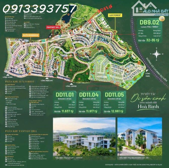 Cần bán biệt thự Legacy Hill, Tân Vinh, Lương Sơn, Hòa Bình, 10,3 tỷ, 375m2 - 3