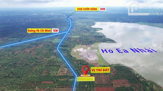 ĐẤT MẶT TIỀN QUỐC LỘ 14 THÔNG QUA HỒ E NHAI NỐI QUỐC LỘ 26 - 3