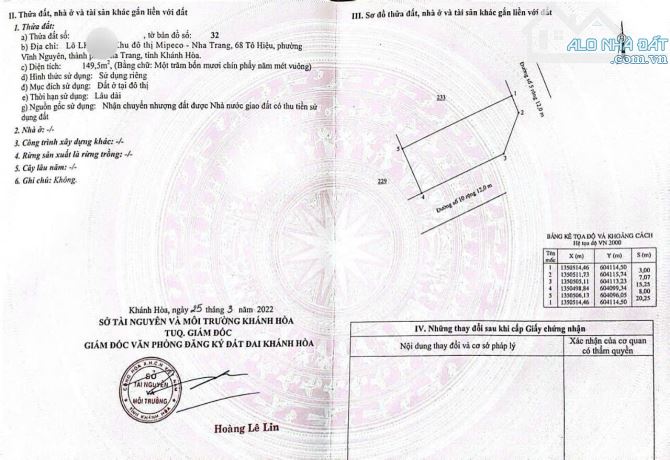 BÁN LÔ GÓC KĐT MIPECO – 2 MẶT TIỀN, ĐỐI DIỆN KHU BIỆT THỰ - Diện tích: 149,5m² - ngang 8m - 3