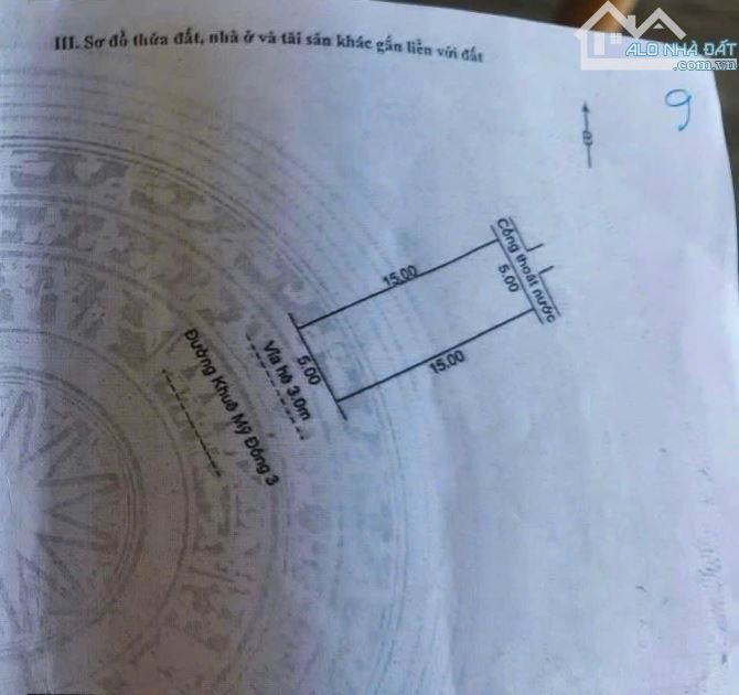 Bán lô đất mặt tiền đường Khuê Mỹ Đông 3 thông ra Hồ Xuân Hương, Ngũ Hành Sơn. - 3