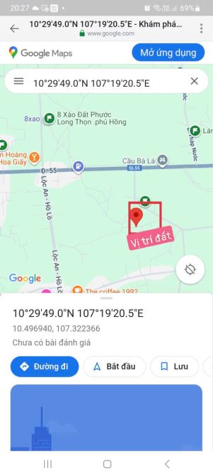 CHỦ CẦN BÁN NHANH GIẢM MẠNH LÔ ĐẤT GẦN QL55 ĐƯỜNG LỘC AN - HỒ LỒ XÃ ĐÂT ĐỎ ,BRVT - 3