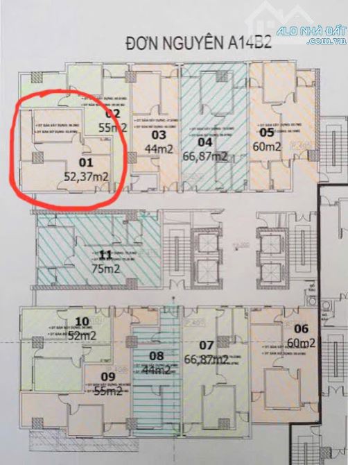 Bán gấp căn hộ A14B2 KĐT Nam Trung Yên, 54m2, 2N,1WC, giá 4.75 tỷ - 4