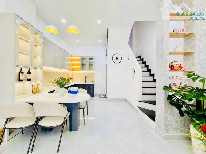 Nhà 4 tầng xây mới, hẻm ô tô, Phan Huy Ích, Gò Vấp, ngang 4,5m, 5 tỷ 97 - 5