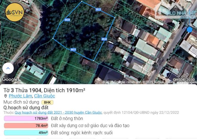 🚀 CƠ HỘI ĐẦU TƯ VÀNG – LÔ ĐẤT 1.936M² GIÁ CHỈ 3.3 TRIỆU/M² TẠI PHƯỚC LÂM, CẦN GIUỘC - 5