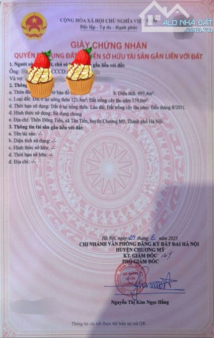 Bán gấp gần 700m - sẵn nhà xưởng - gần đường QL21 - giá đầu tư - 6