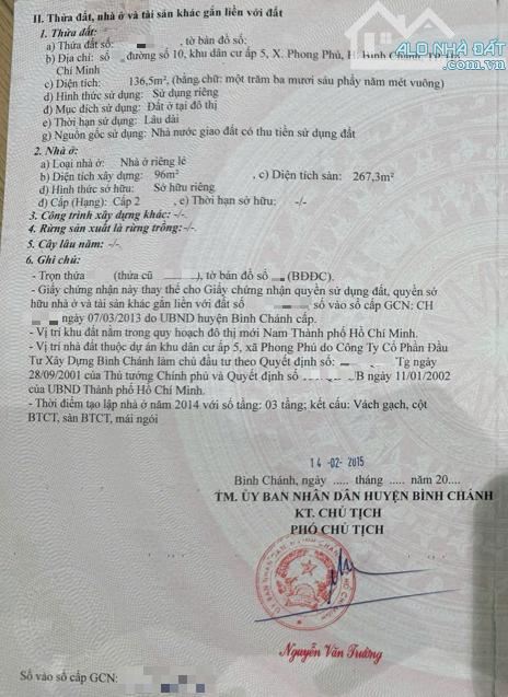 Bán biệt thự đường số 10, khu dân cư Bình Hưng, 7x19,5 , Sổ riêng hoàn công đủ,Bình Chánh - 8