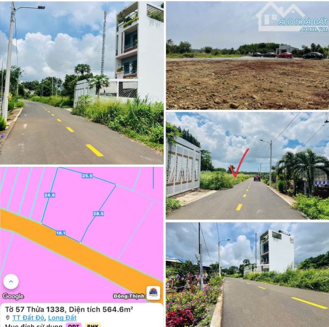 Siêu rẻ đẹp làm nhà vườn- trung tâm thị trấn Đất Đỏ 👉👉 VT1: 564m2 (18x26m) phủ hồng Nở h
