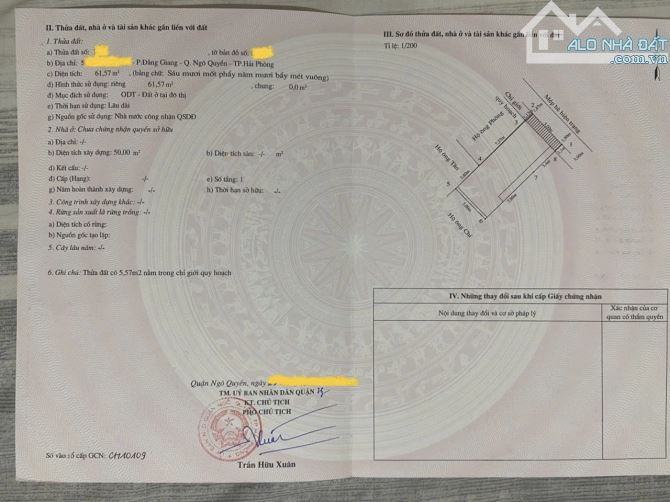 BÁN ĐẤT MẶT ĐƯỜNG ĐÔNG KHÊ phường Đằng Giang quận Ngô Quyền