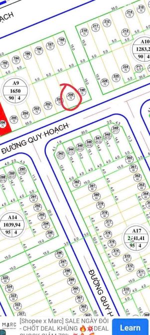 BÁN ĐẤT TÁI ĐỊNH CƯ TRÀNG CÁT HẢI AN   D.tích: 75m (ngang 5 x 15) - Hướng: ĐÔNG NAM  - Vị