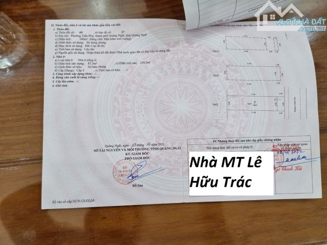 BÁN NHÀ 3 TẦNG MT LÊ HỮU TRÁC HƯỚNG ĐÔNG 3PN 4WC SỔ HỒNG RIÊNG – GIÁ 4,25 TỶ tlcc