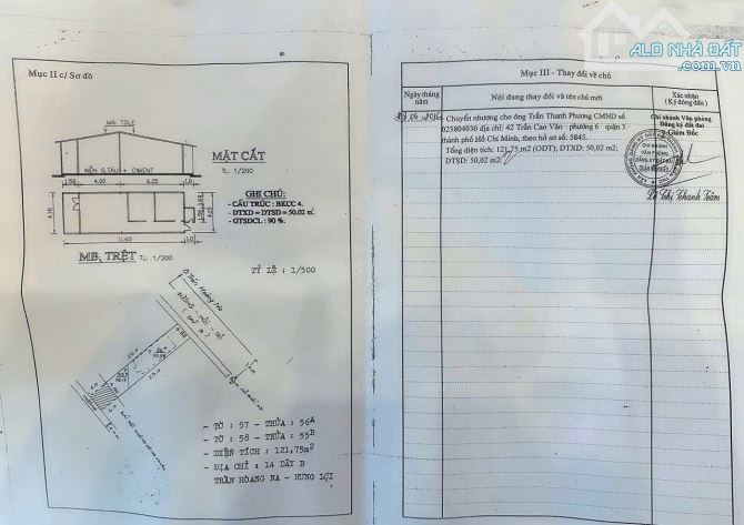 Bán nền hẻm 17 trần hoàng na lộ 6m dt 196m2 giá 6.8 tỷ