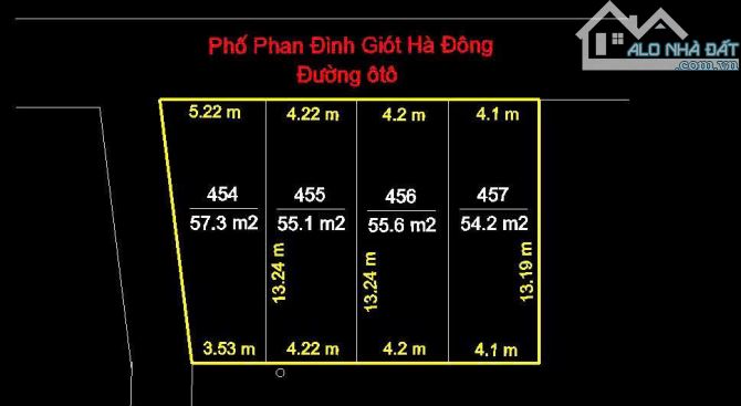 Quá hiếm! Đất dành cho các CĐT bán 4 lô đất MP Phan Đình Giót, Hà Đông 55m2/lô, ô tô kinh