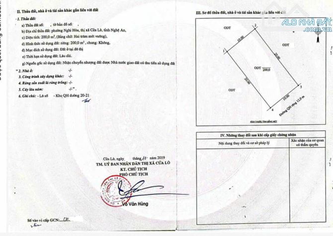 Bán đất phường Nghi Hòa (Cửa Lò), tỉnh Nghệ An