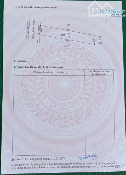 Bán nền rộng gần 150m2 thổ cư 100% giá chưa tới 2,5 tỷ