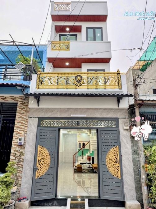 🏡HẺM 6M THÔNG–NHÀ 3 TẦNG MỚI ĐẸP –52M²(4x13) –SÁT CHỢ GÒ XOÀI– CHỈ  5.8 TỶ TL