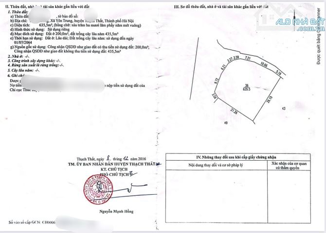 635M2 ( 8TR/M2 ) VIEW CAO THOÁNG ĐƯỜNG CHẠY QUANH ĐẤT