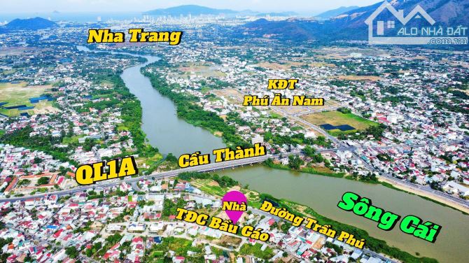 Bán nhà khu TĐC Bầu Gáo TT Diên Khánh, đường oto thông