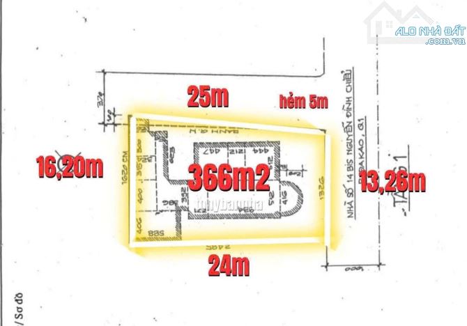 BÁN ĐẤT VÀNG MẶT TIỀN 14Bis NGUYỄN ĐÌNH CHIỂU – ĐA KAO, QUẬN 1, DT: 13,8X25M, GÍA 200 TỶ - 1