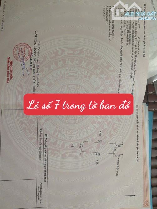 Bán đất TDP Lương Cổ – Sịa Sau Lưng Trường Nguyễn Chí Thanh – Giá Chỉ 3xx Triệu - 1