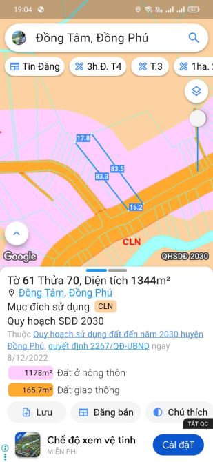15x83m có 200tc Trục chính chợ 12 Đồng Phú, Bình Phước - 1