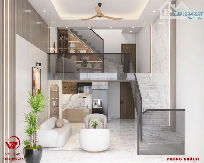 🎉🎉Nhà 2 tầng 1 lững 4 phòng ngủ 5 vệ sinh full nội thất  dt 75m2, kiên cố vào ở ngay. - 1
