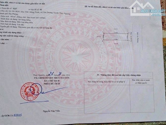 Bán đất TĐC Đống Trịnh ngay mặt 359 vào gần trung tâm Hành Chính 60m chỉ 3,4x tỷ. - 2