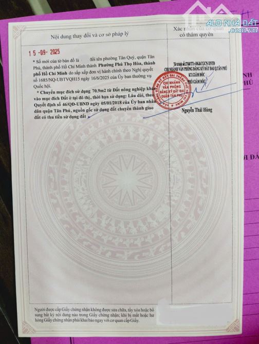 Bán 71m2 Đất Hẻm Xe Hơi Đỗ Thừa Luông Tân Quý Tân Phú Giá Chỉ 7 Tỷ 500 Thương Lượng - 2