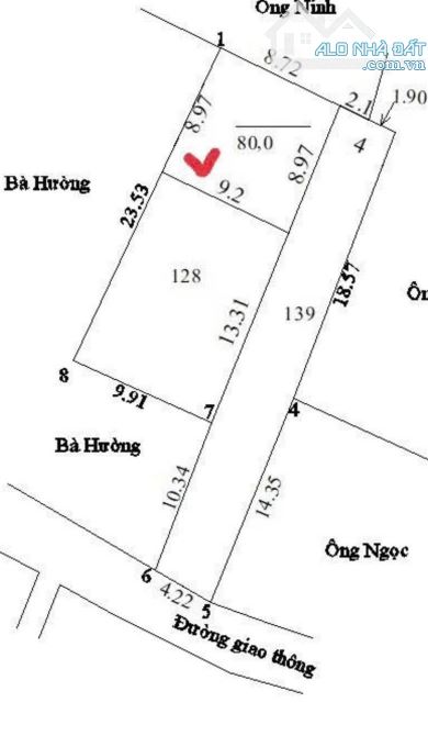 F0 Võng Xuyên, Phúc Thọ. 80m ô tô vào đất, giá 2x trung - 3