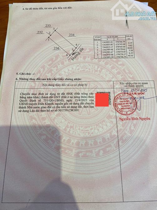 Bán đất Diên Xuân giá rẻ full thổ cư gần bên chợ Đất Sét - 3