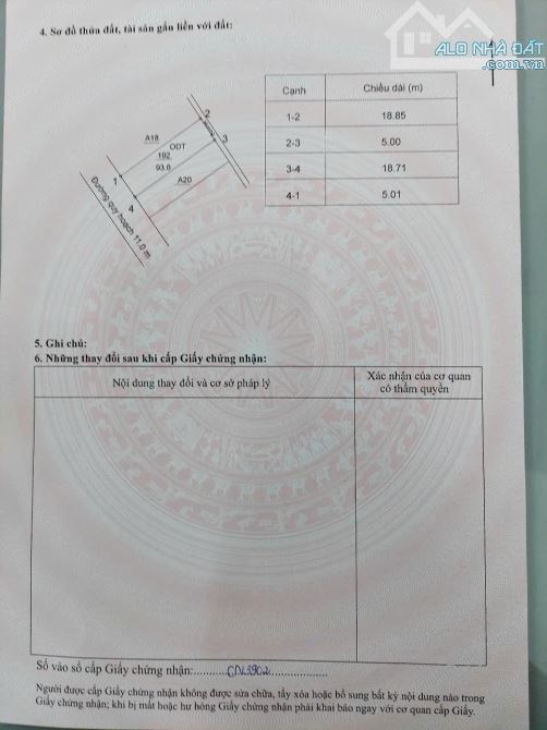 Bán đất tại Đồng Tâm, Lai Sơn, Vĩnh Yên. DT 94m2 - 3