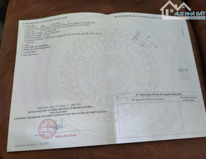 Bán lô đất thổ cư đẹp vuông vức tại Diên Toàn, Diên Khánh, đường oto tận nơi - 3