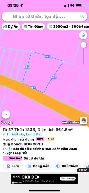 Siêu rẻ đẹp làm nhà vườn- trung tâm thị trấn Đất Đỏ 👉👉 VT1: 564m2 (18x26m) phủ hồng Nở h - 4