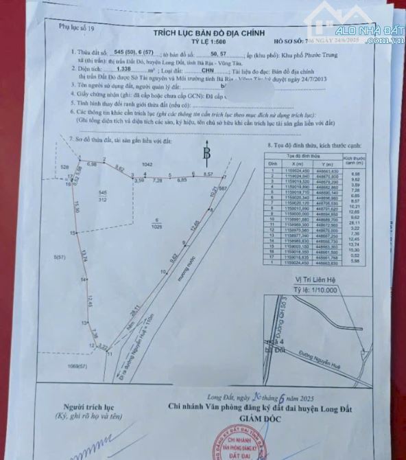 👉👉Cần bán 1 sào 3 đất thị trấn đất đỏ (có tới 60m mặt tiền ) (Phủ hồng toàn bộ).  = Gi - 4