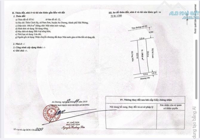 CHÍNH CHỦ NHỜ BÁN LÔ ĐẤT ĐẸP – ĐỐNG CHUỐI, HỒNG BÀNG, HẢI PHÒNG GIÁ 5.1 TỶ - 1