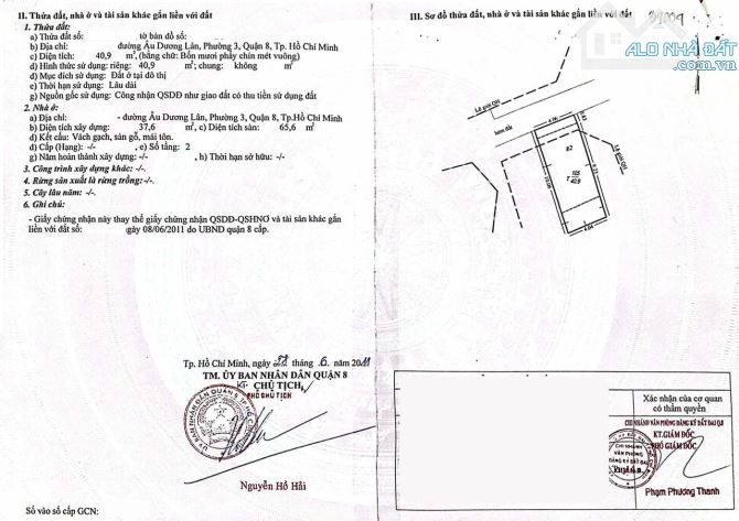 NHÀ GIÁ RẺ Q8 ÂU DƯƠNG LÂN P3 - 4 x10 - TRỆT LẦU - CHỈ 4,6T - GẦN TRƯỜNG TIỂU HỌC.