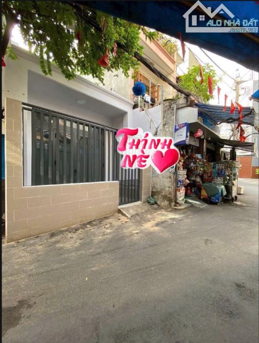 Nhà hẻm 1 sẹc Quang Trung P10 DT 52m2 ngang 4 dài 14