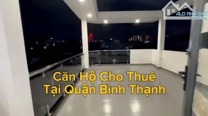 Cho thuê căn hộ lầu 3 khu vực Bình Thạnh gần Lăng Ông Bà Chiểu , view sân thượng rộng