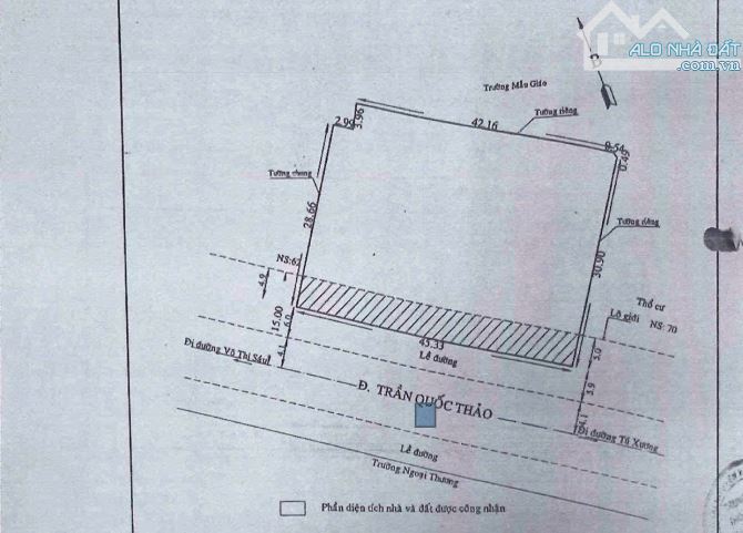 Bán nhà MT Trần Quốc Thảo P.Võ Thị Sáu Q3, DT khủng 45x31m CN 1215m² giá 700 tỷ