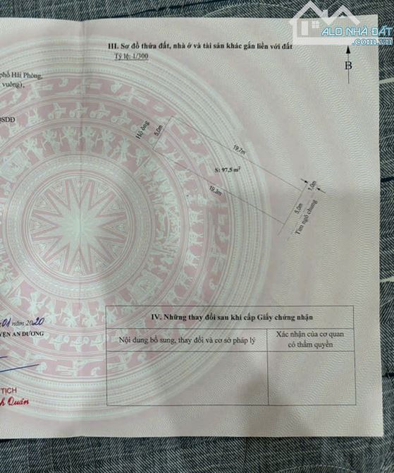 Cần bán lô 97,5 tại Cái Tắt, An Đồng, An Dương, Hải Phòng.