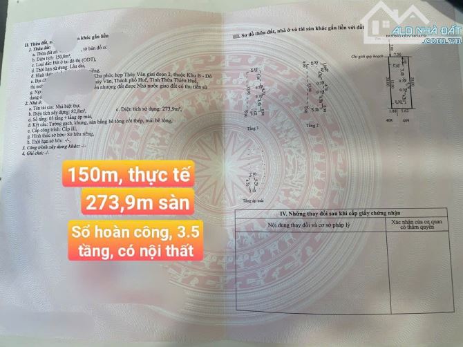 BÁN CĂN BIỆT THỰ FULL NỘI THẤT ECO HUẾ GIÁ 7.9 TỶ- CÓ SỔ FULL NỘI THẤT- LH HẢI YẾN XEM NHÀ