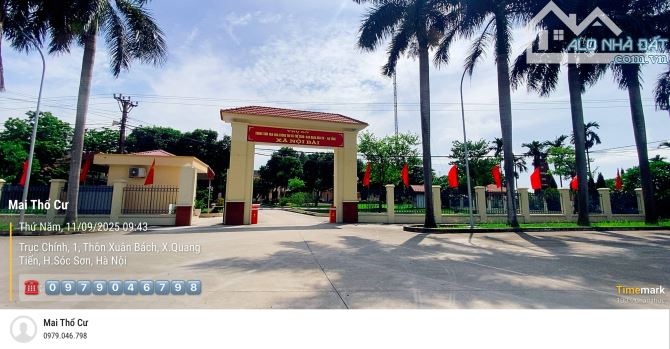 Bán lỗ gần 80m2 đất Quang Tiến-Sóc Sơn-MT 5m- Đường thông-oto tránh-kinh doanh-giá đầu tư - 1